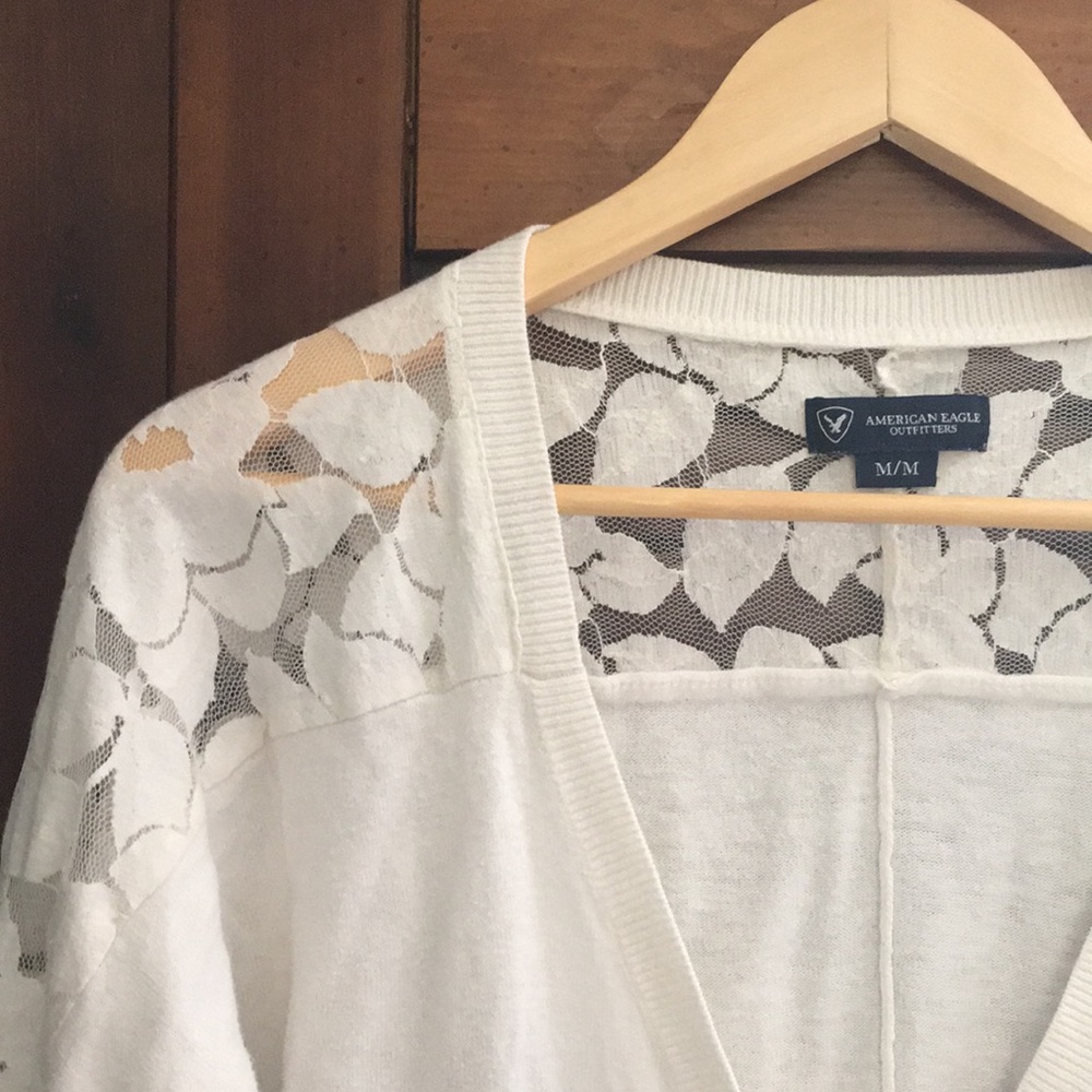 Cream lace cardigan